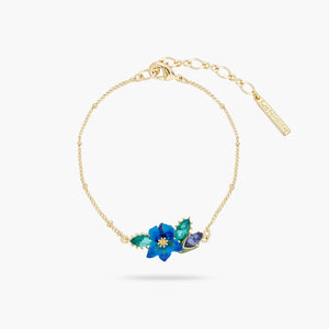 
            
                Load image into Gallery viewer, Siberian Iris and Faceted Glass Fine Bracelet
            
        