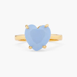 
            
                Load image into Gallery viewer, Sky Blue Diamantine Heart Solitaire Ring
            
        