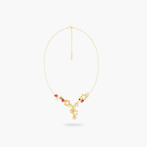 Ladybirds and Wood Anemone Statement Necklace