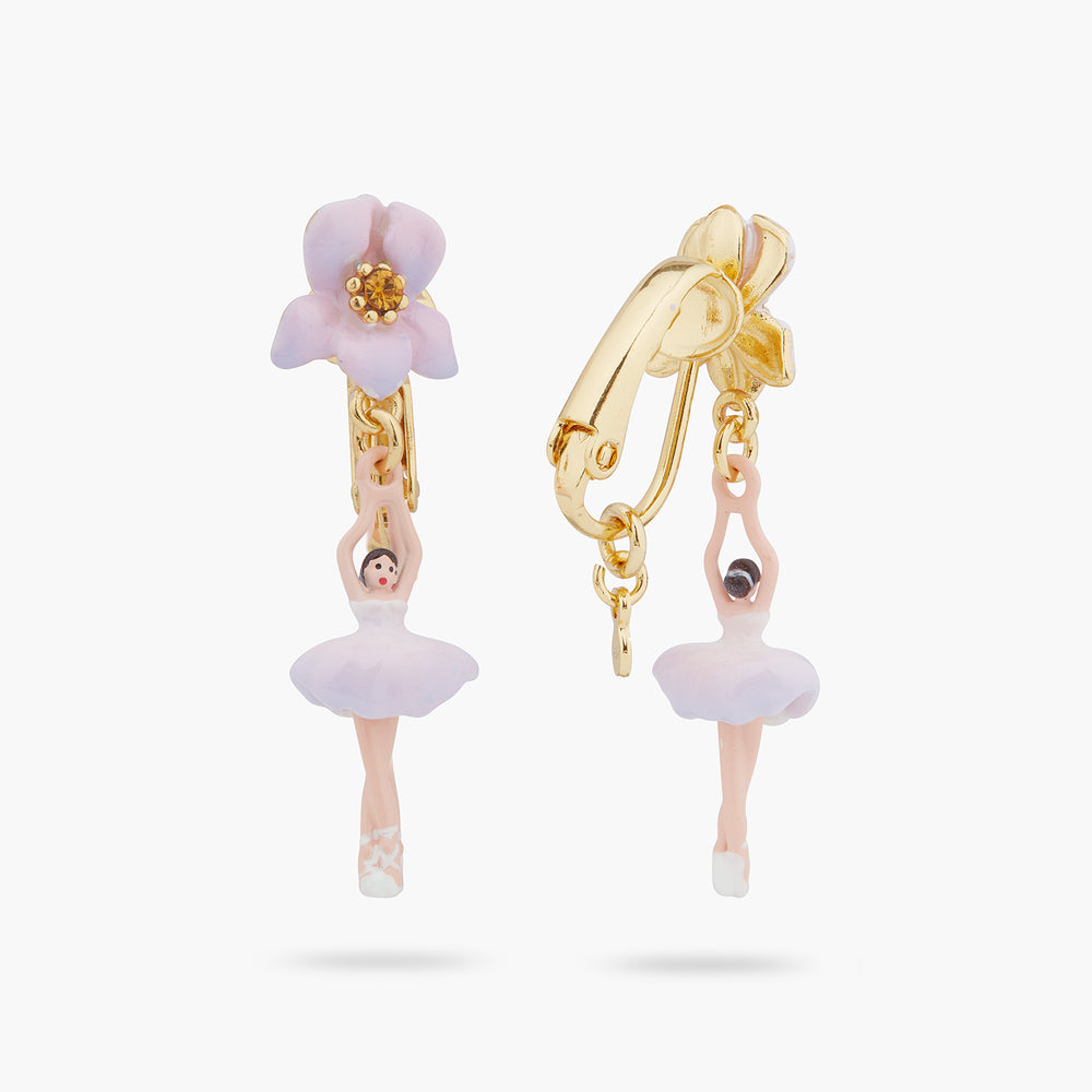 Iris Mini Ballerina Clip-on Earrings