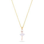 Lilac and White Mini Ballerina Pendant Necklace