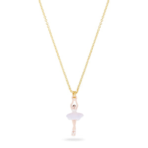 Lilac and White Mini Ballerina Pendant Necklace