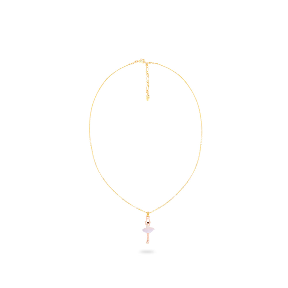 Lilac and White Mini Ballerina Pendant Necklace