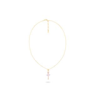 Lilac and White Mini Ballerina Pendant Necklace