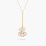 Gold Iris Pendant Necklace