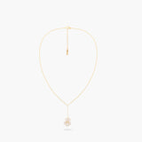 Gold Iris Pendant Necklace