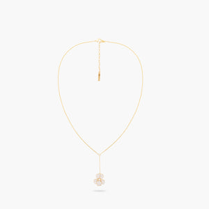 Gold Iris Pendant Necklace