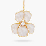 Gold Iris Pendant Necklace
