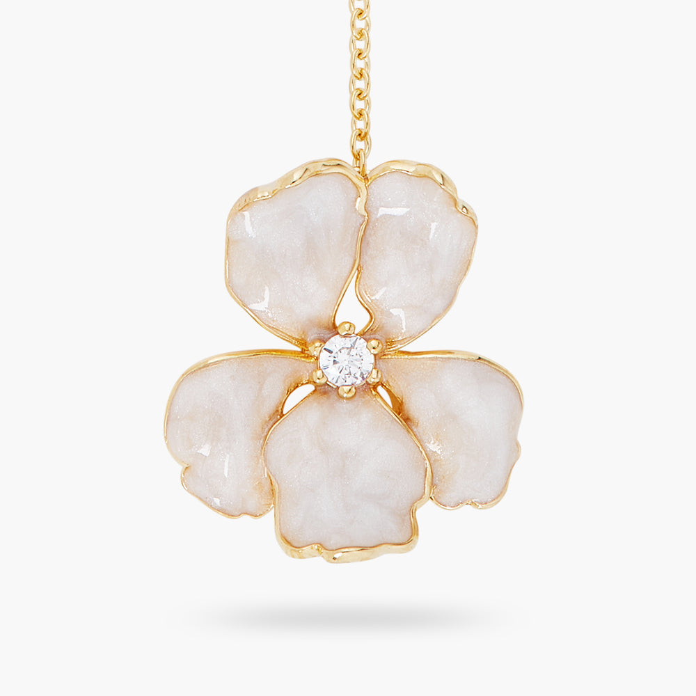 Gold Iris Pendant Necklace