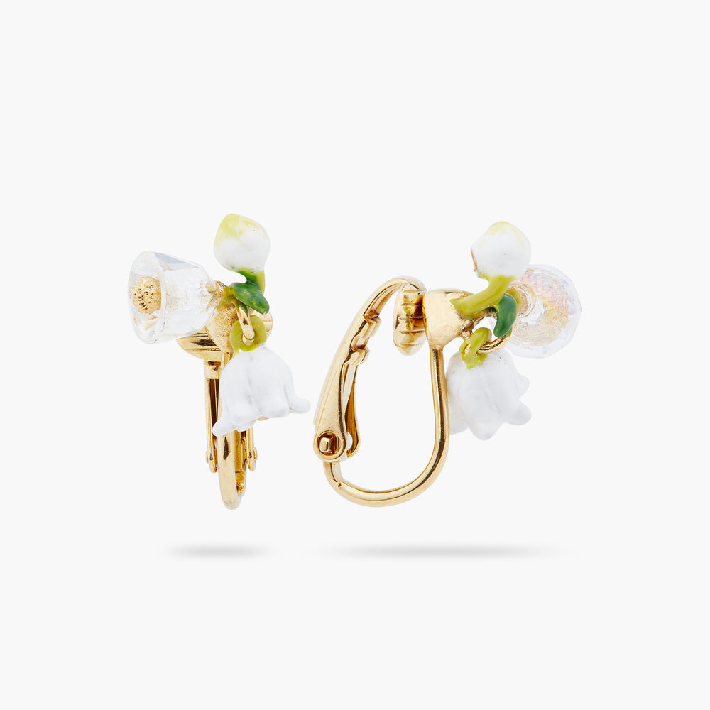 
            
                Load image into Gallery viewer, Lily of the Valley Sprig Clip-on Earrings
            
        
