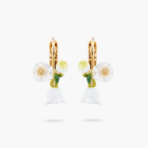Lily of the Valley Sprig Sleeper Earrings