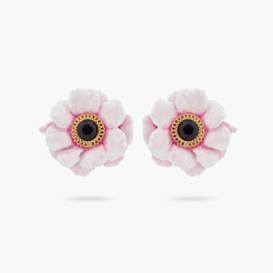 Pink Peony Post Earrings