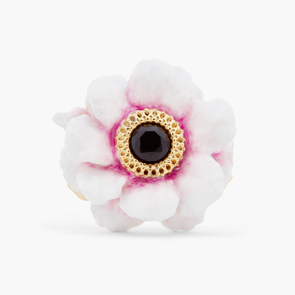 Pink Peony Adjustable Ring