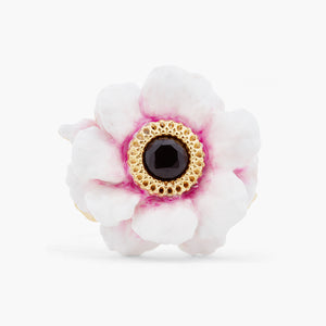 Pink Peony Adjustable Ring