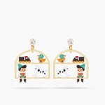 Pinocchio and Toys Clip-on Earrings