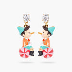 Pinocchio on His Ball Post Earrings