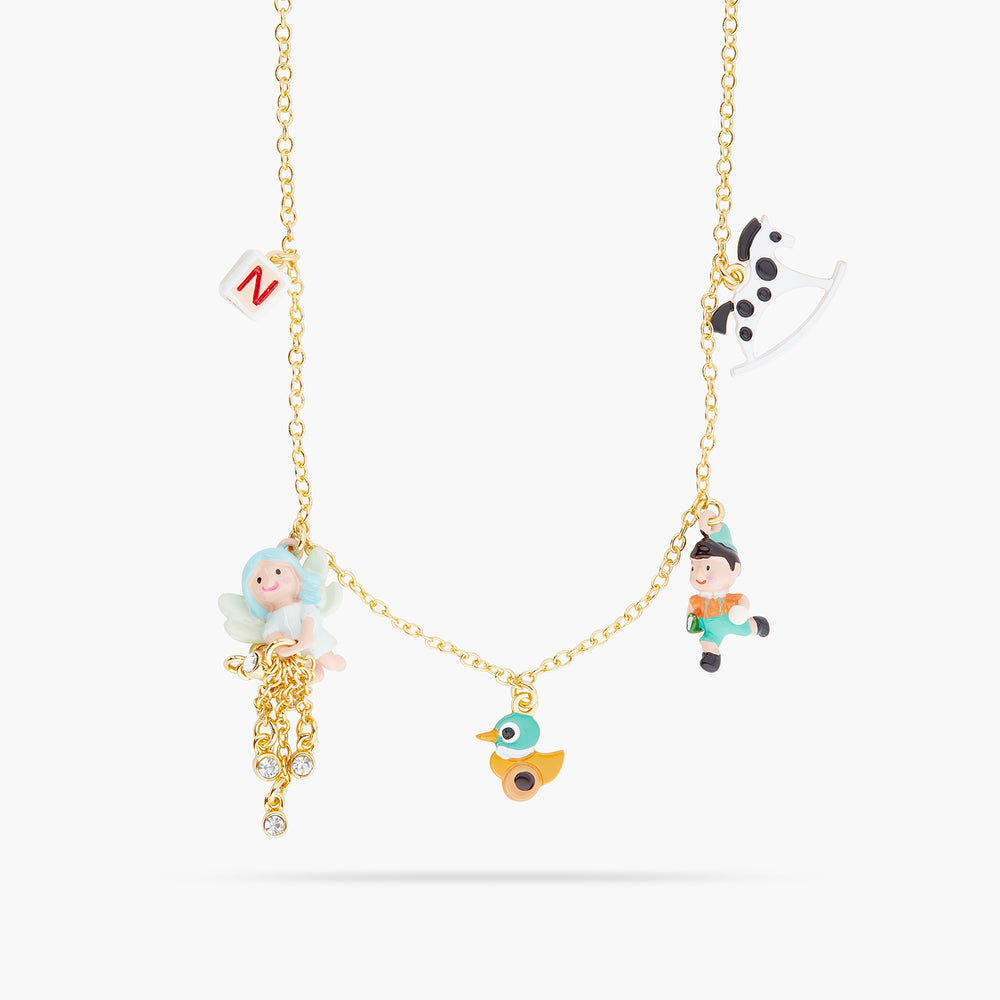 
            
                Load image into Gallery viewer, Pinocchio and Magical World Charm Necklace
            
        