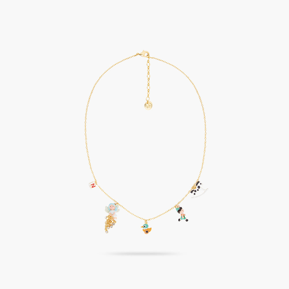Pinocchio and Magical World Charm Necklace