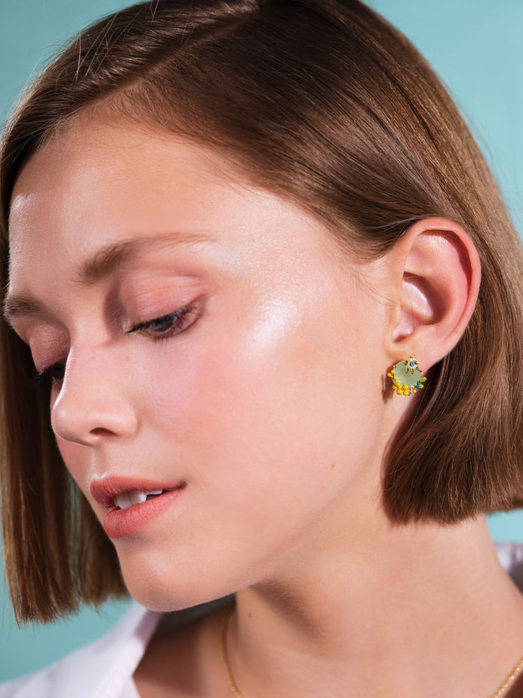 Mimosa and Star Anise Post Earrings
