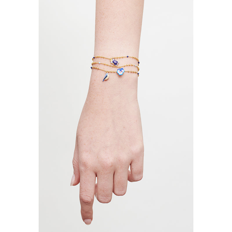 40 Souvenirs Pansy Charms Bracelet