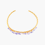 Wisteria Flowers Bangle Bracelet - Gold