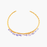 Wisteria Flowers Bangle Bracelet - Gold