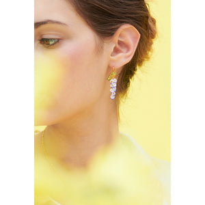 ✨USA EXCLUSIVE✨ Wisteria Flower and Foliage Dangling Clip-on Earrings