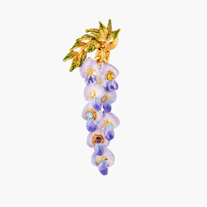 ✨USA EXCLUSIVE✨ Wisteria Flower and Foliage Dangling Clip-on Earrings
