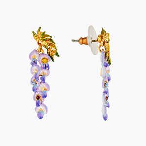 ✨USA EXCLUSIVE✨ Wisteria Flower and Foliage Dangling Post Earrings
