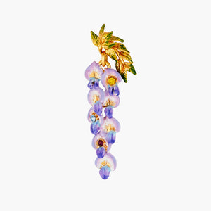 ✨USA EXCLUSIVE✨ Wisteria Flower and Foliage Dangling Post Earrings