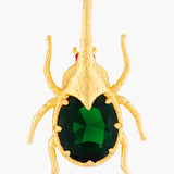 Pearly Flight Beetle Hook Earrings
