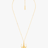 Pearly Flight Beetle Pendant Necklace