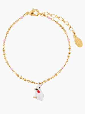 40 Souvenirs White Rabbit Charms Bracelet