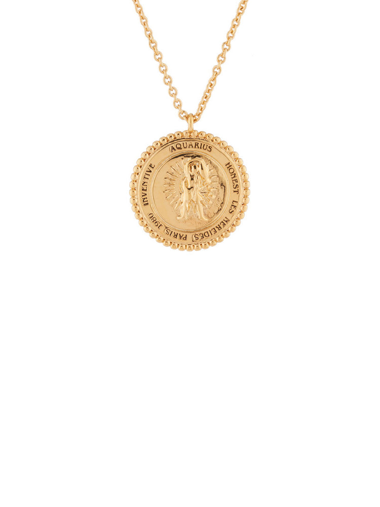 
            
                Load image into Gallery viewer, Constellation Reversible Aquarius Zodiac Sign Pendant Necklace
            
        