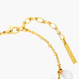 Japanese White Cherry Blossom and Petals Thin Bracelet