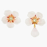 White Cherry Blossom Post Earrings