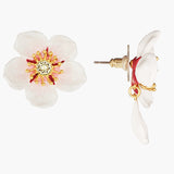 White Cherry Blossom Post Earrings