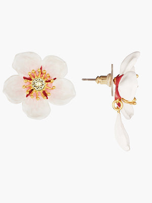 White Cherry Blossom Post Earrings