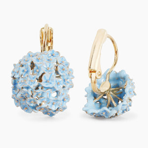 ✨USA EXCLUSIVE✨ Language of Flowers Blue Hydrangea Sleeper Earrings