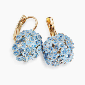 ✨USA EXCLUSIVE✨ Language of Flowers Blue Hydrangea Sleeper Earrings