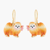 Les Nereides Loves Animals Pomeranian Hook Earrings