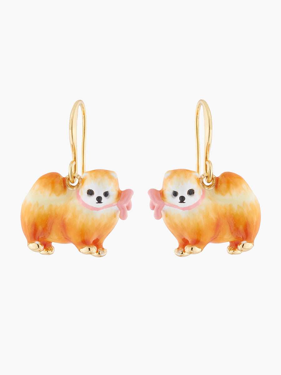 Nereides Loves Animals Pomeranian Hook Earrings