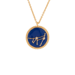Constellation Reversible Capricorn Zodiac Sign Pendant Necklace