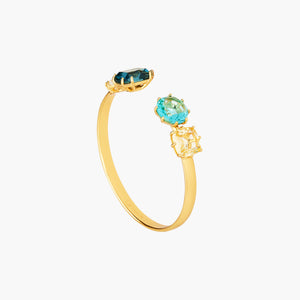 La Diamantine Acqua Azzura Stones Bangle Bracelet