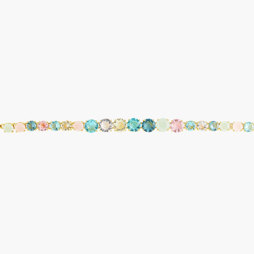 La Diamantine Aqua Azzura Stones Luxurious one row Bracelet