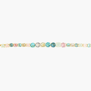 La Diamantine Aqua Azzura Stones Luxurious one row Bracelet