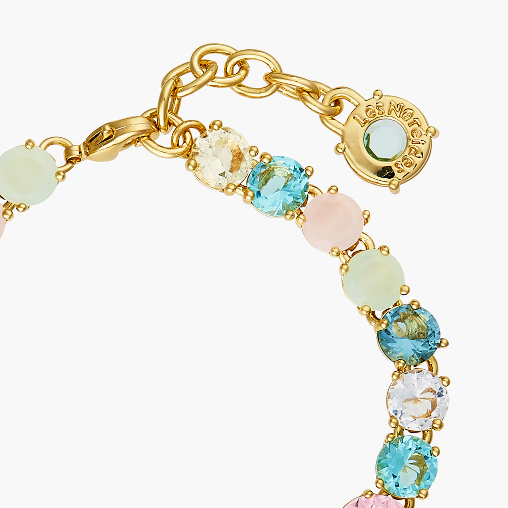 La Diamantine Aqua Azzura Stones Luxurious one row Bracelet