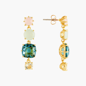 La Diamantine Acqua Azzura 4 Stones Post Earrings