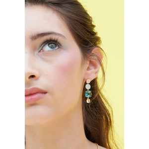 La Diamantine Acqua Azzura 4 Stones Post Earrings
