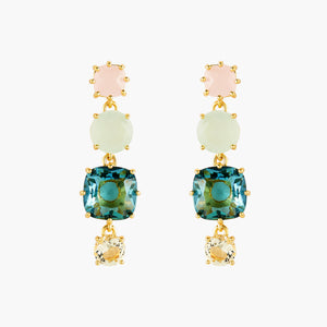 La Diamantine Acqua Azzura 4 Stones Post Earrings
